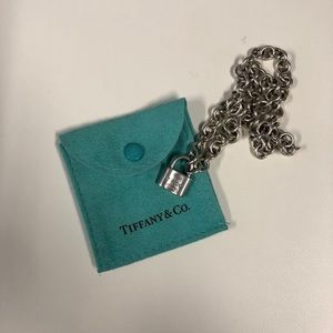 Tiffany and Co 1837 Padlock Charm Necklace